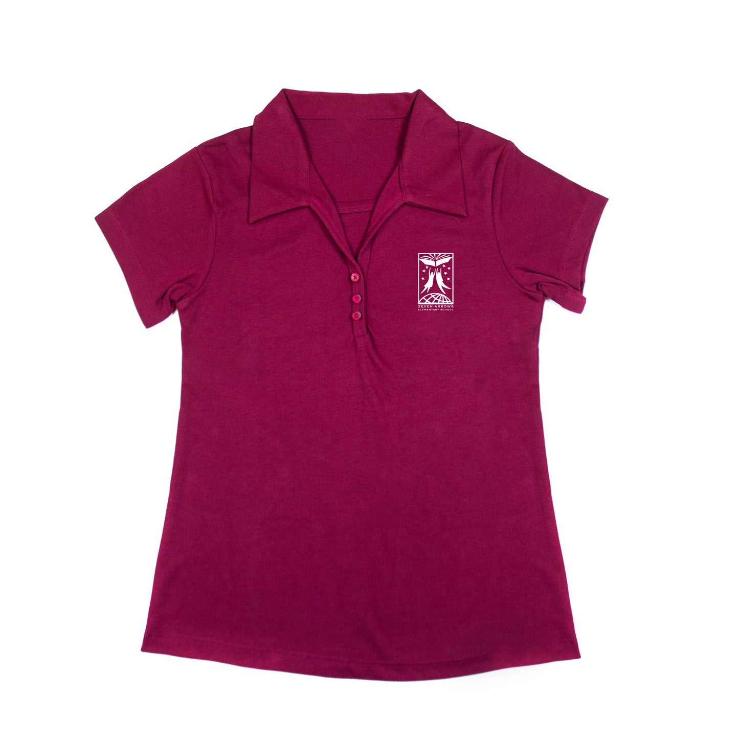 Youth Capped Sleeve w Buttons Top Eggplant