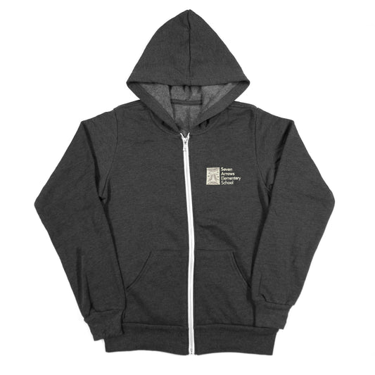 Youth Charcoal Zip Up Hoodie