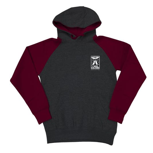 Adult Hoodie Two Tone Charcoal/Eggplant