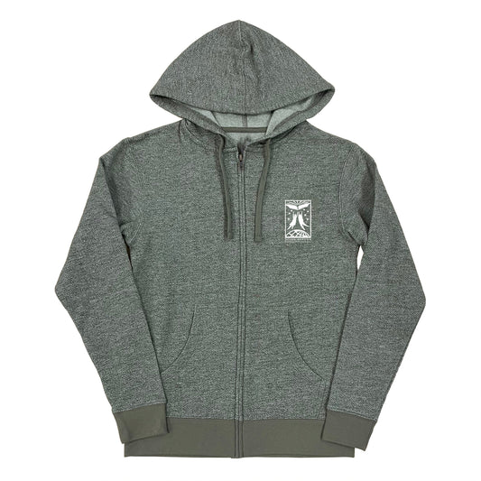 Adult Zip Up Hoodie - Heather Olive